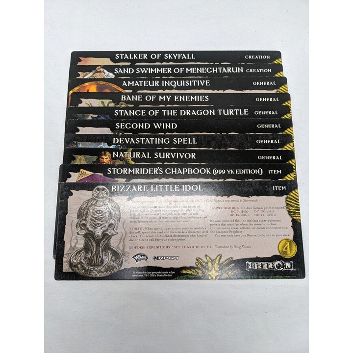 Dungeons And Dragons Campaign Card Xen'Drik Expeditions Set 1 Cards 1-10
