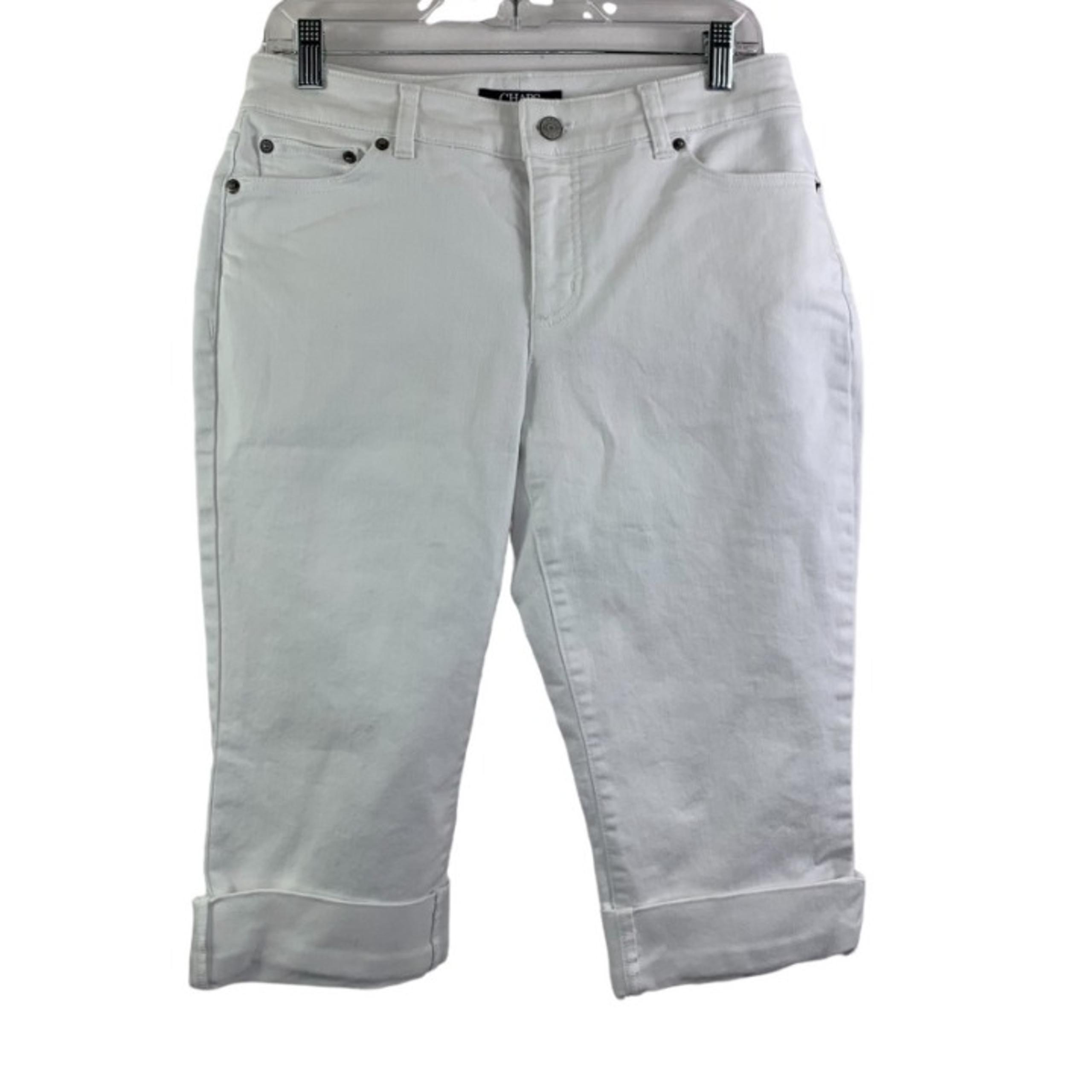 Chaps Women’s Denim White Capri Shorts
