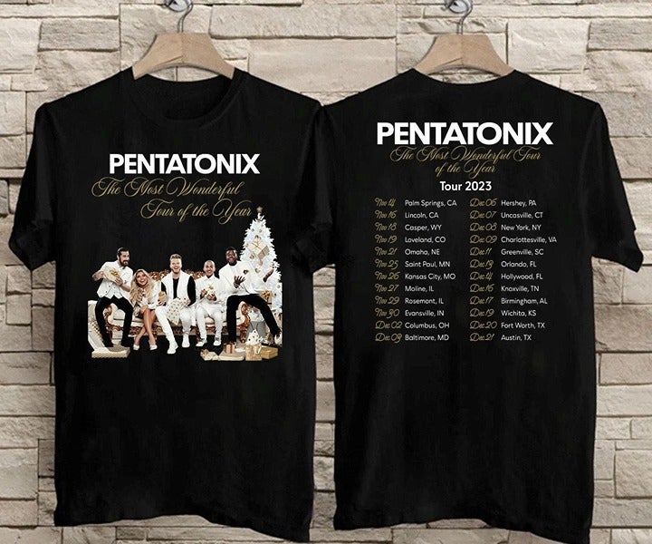 2023 Pentatonix A Most Wonderful Tour Of The Year T-Shirt Pentatonix Christmas T