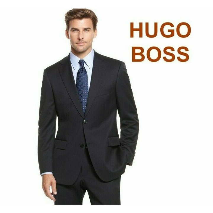 Hugo Boss Dieselstrasse 12 Stretch Tailoring Pasolini Navy Wool Blazer Size 42L