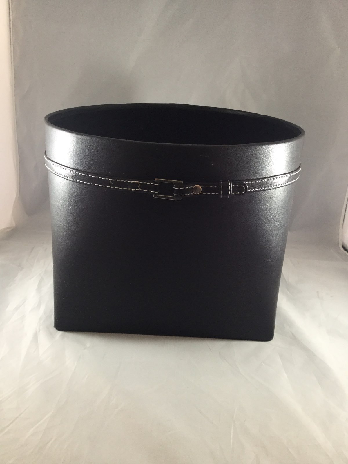 Leather Felt Lined Office Waste Pale