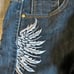Baggy embroidery jeans