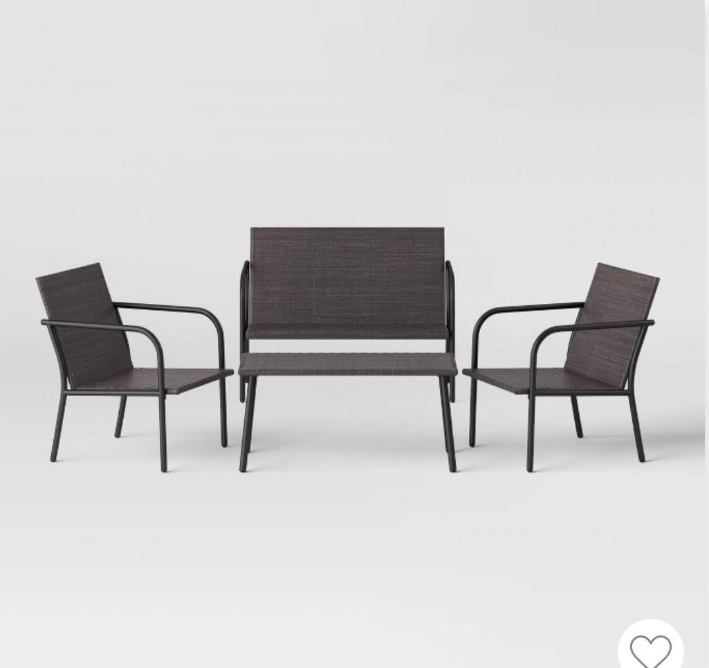 4pc Wicker Conversation Set- Room Essentials