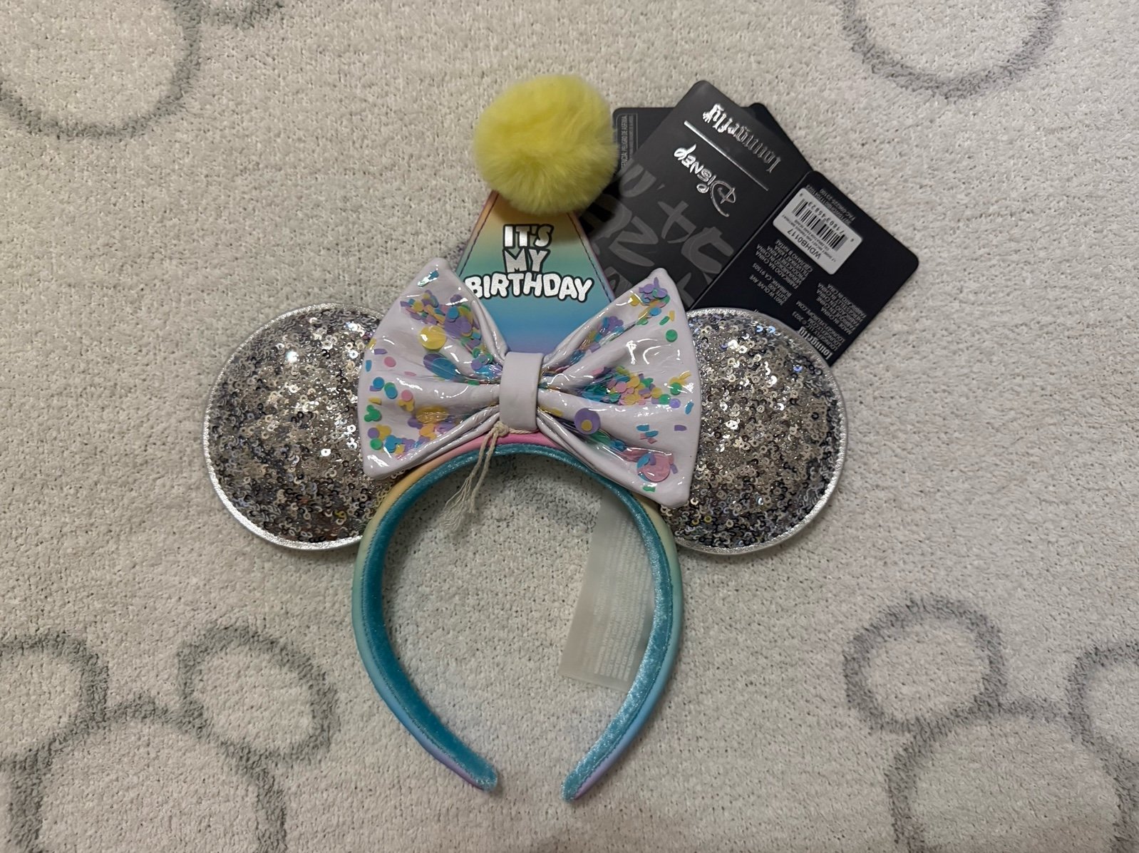 Loungefly “It’s My Birthday” Minnie Mouse Ears Headband NWT