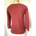 Calypso St. Barth Cashmere Sweater Coral Pink Ribbed Knit Scoop Neck 3/4 Sleeve