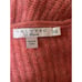 Calypso St. Barth Cashmere Sweater Coral Pink Ribbed Knit Scoop Neck 3/4 Sleeve
