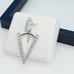 925 Sterling Silver Cubic Zirconia Initial Pendant, UU1P6A6188
