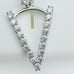 925 Sterling Silver Cubic Zirconia Initial Pendant, UU1P6A6188