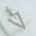 925 Sterling Silver Cubic Zirconia Initial Pendant, UU1P6A6188
