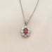 925 Sterling Silver Cubic Zirconia Initial Pendant, UU1P6A6188