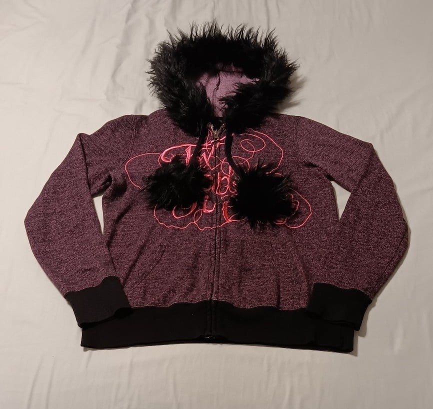 Custom Y2K Fox fur hoodie
