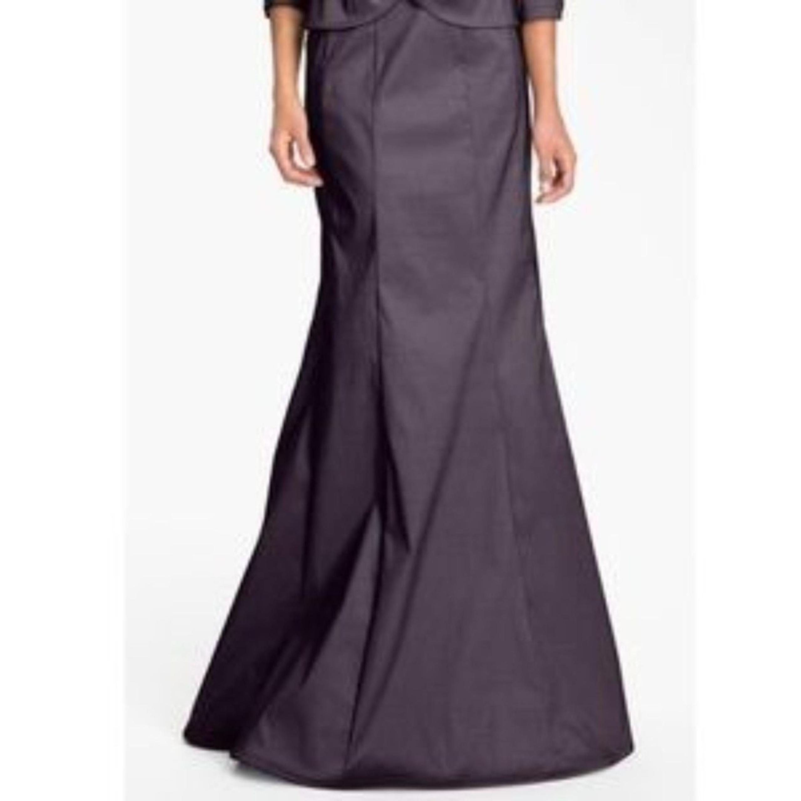 Tadashi Shoji Mermaid Purple Maxi Tafetta Skirt, size 4