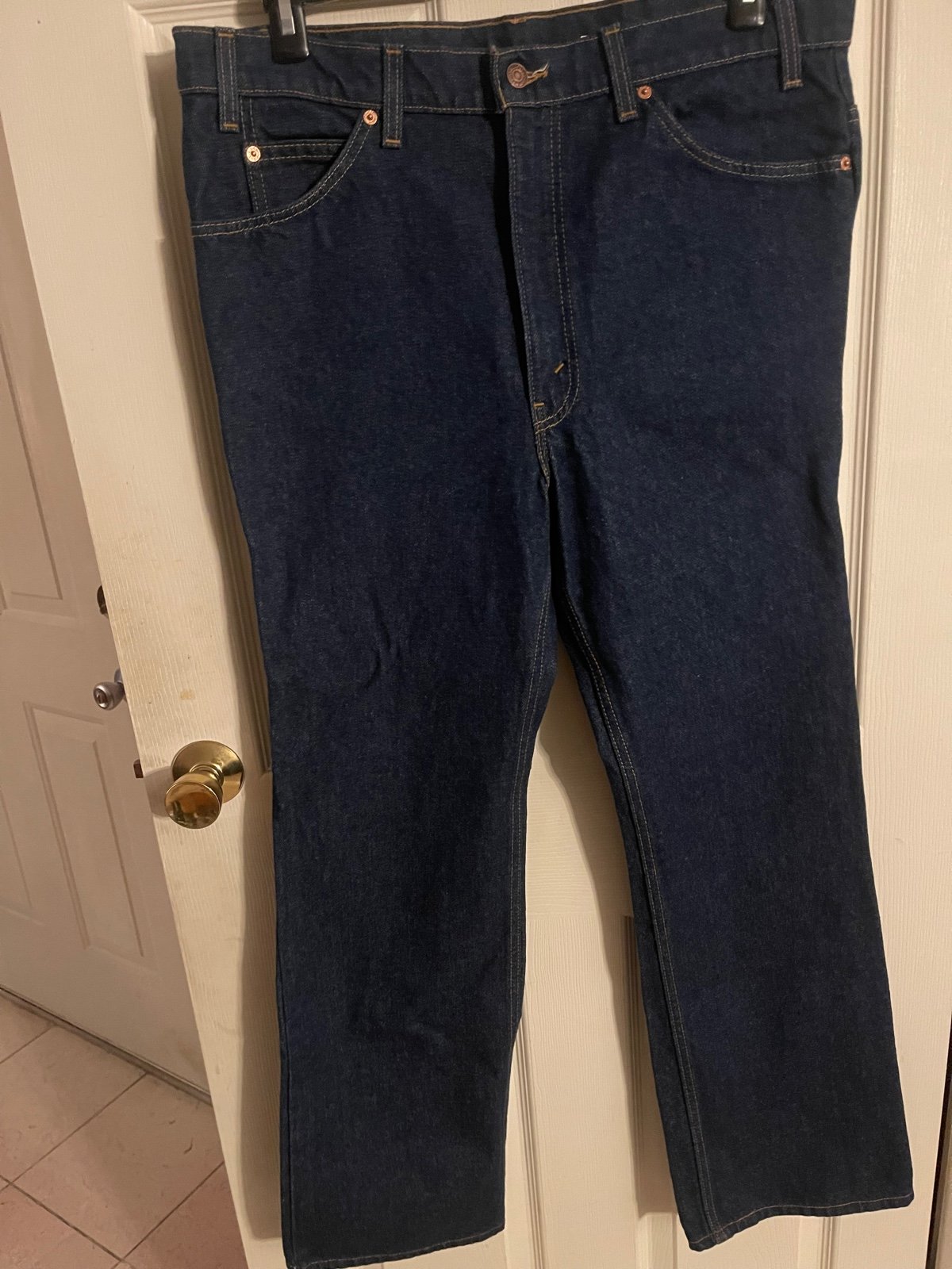 Levi’s 517 boot cut orange tab USA made men’s size 38x31 dark washed