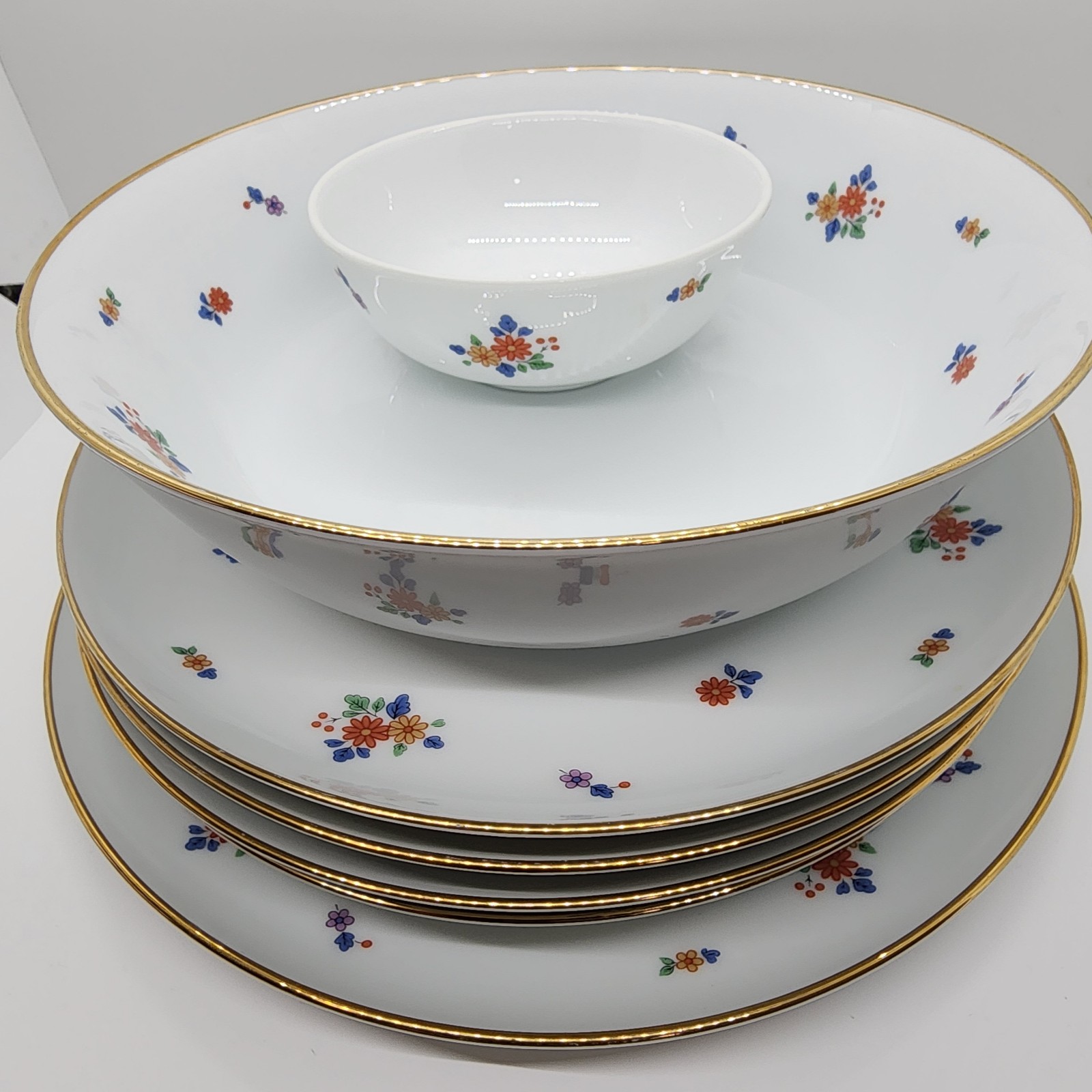 7pc Noritake Japan Vintage Floral Plates & Bowl