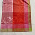 Garnier Thiebaut Tablecloth Red Pink Sparrow Birds Checkered 45x45 Square France