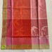 Garnier Thiebaut Tablecloth Red Pink Sparrow Birds Checkered 45x45 Square France