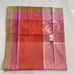 Garnier Thiebaut Tablecloth Red Pink Sparrow Birds Checkered 45x45 Square France