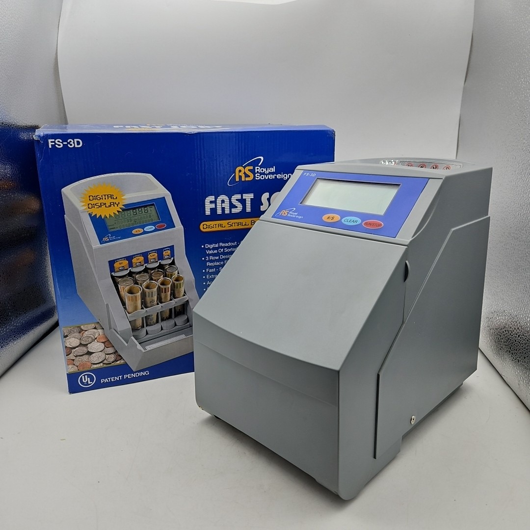 Royal Sovereign FS-3D Fast Sort Automatic Digital Coin Sorter Tested Works