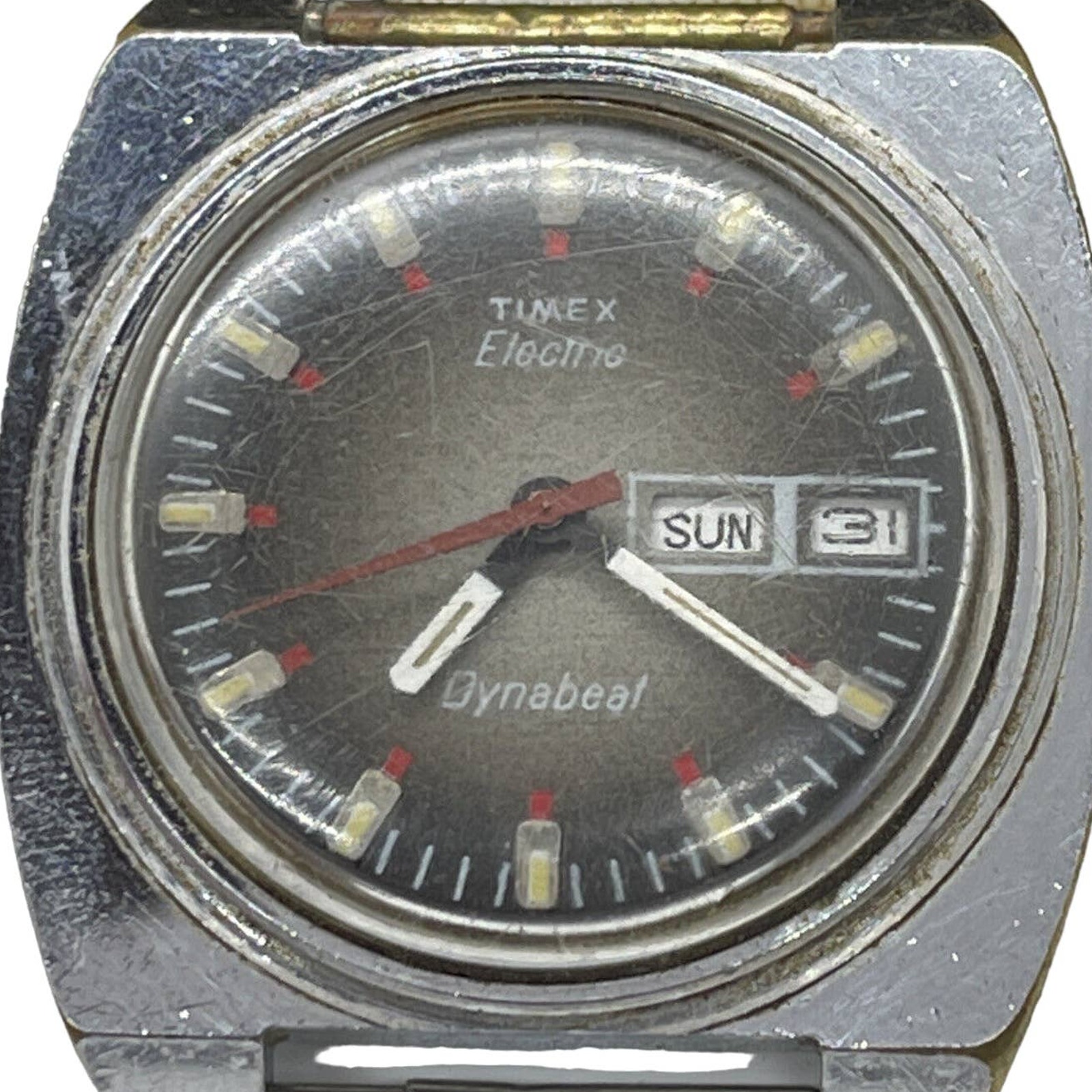 Copied - Vintage Timex Electric Dynabeat Watch For Parts Or Repair