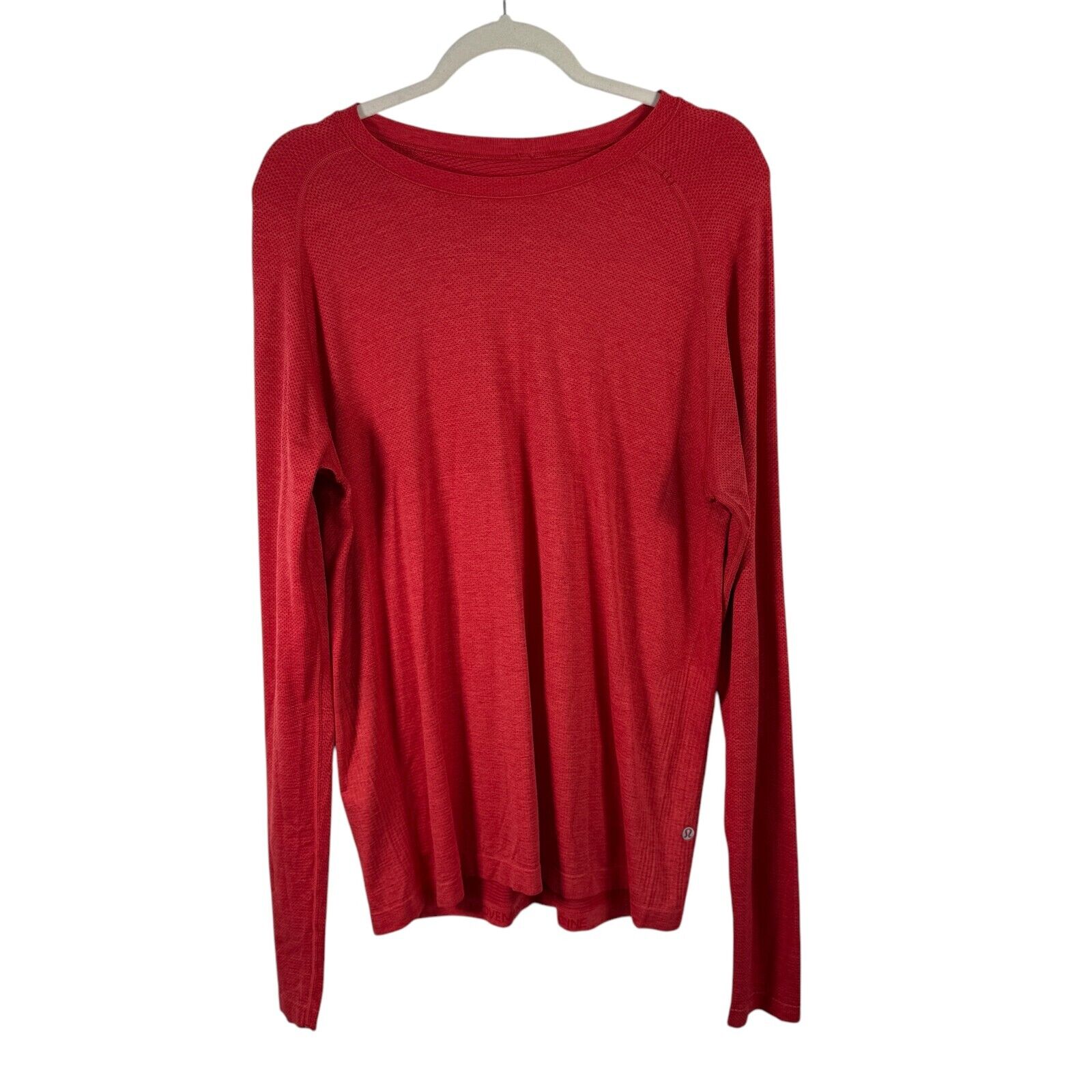 Lululemon Metal Vent Tech Long Sleeve Shirt Red Gym Running Active Mens Large