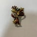 Vintage Signed Monet Multi-color Rhinestone Enamel Flower Brooch, women's brooch