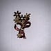 Vintage Signed Monet Multi-color Rhinestone Enamel Flower Brooch, women's brooch