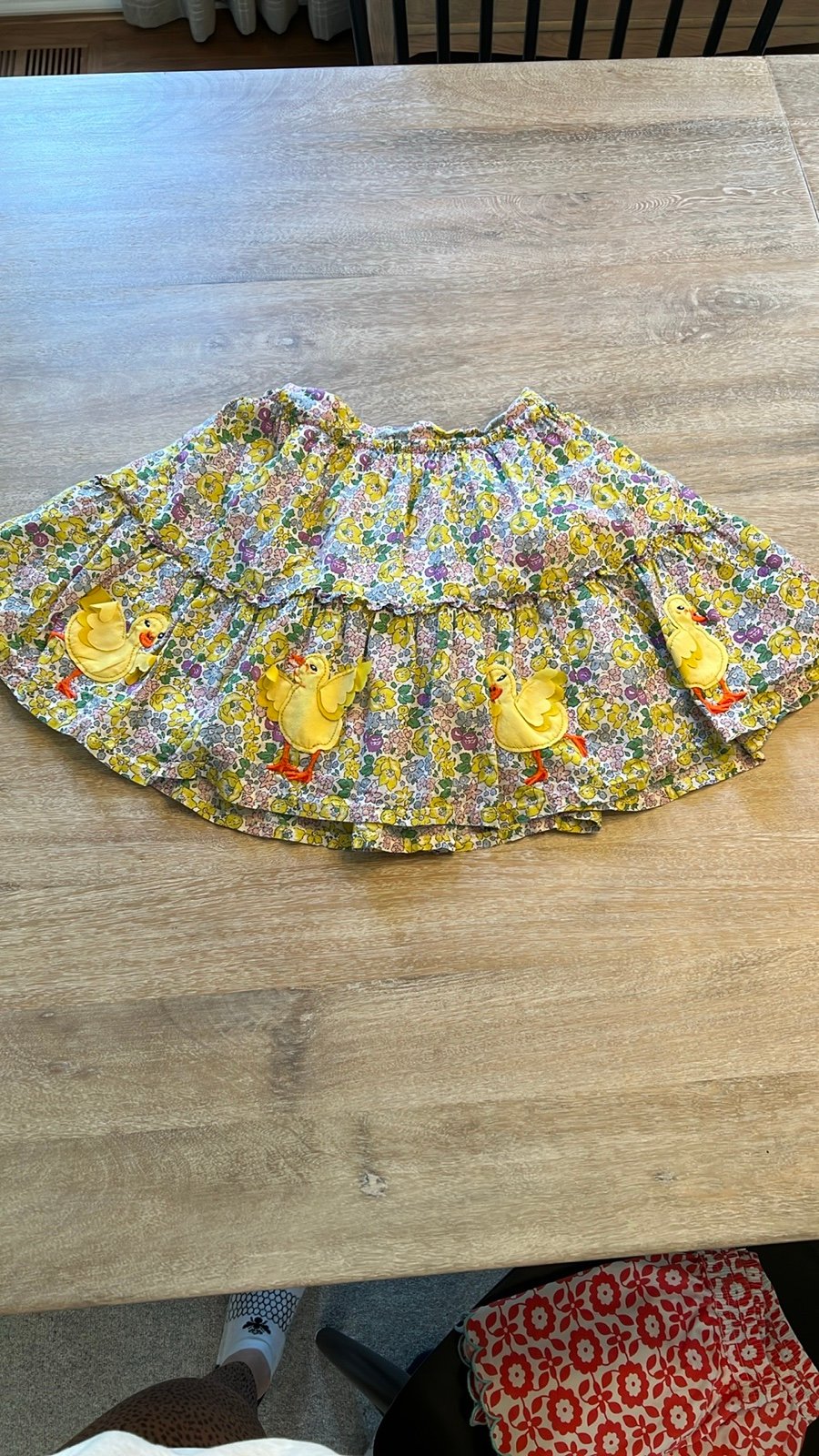 Mini Boden 6/7 duck appliqué skirt EUC