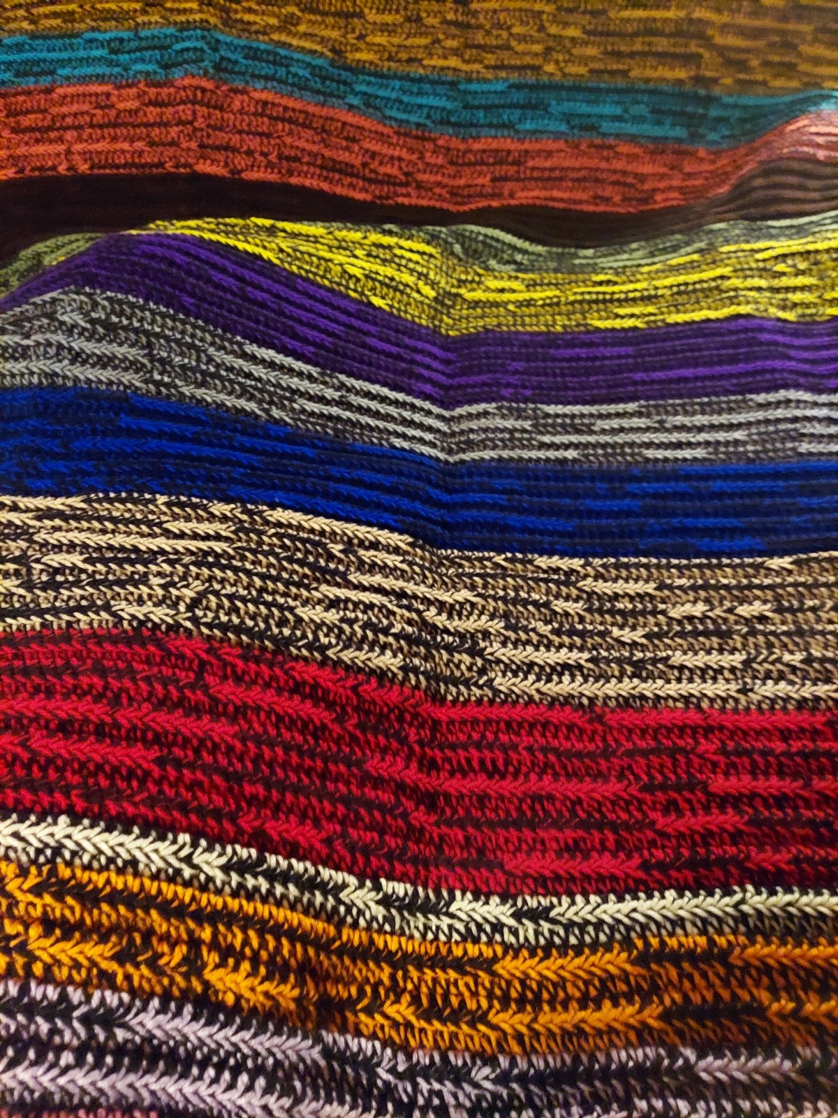 Handmade Double Yarn Stitch Afghan