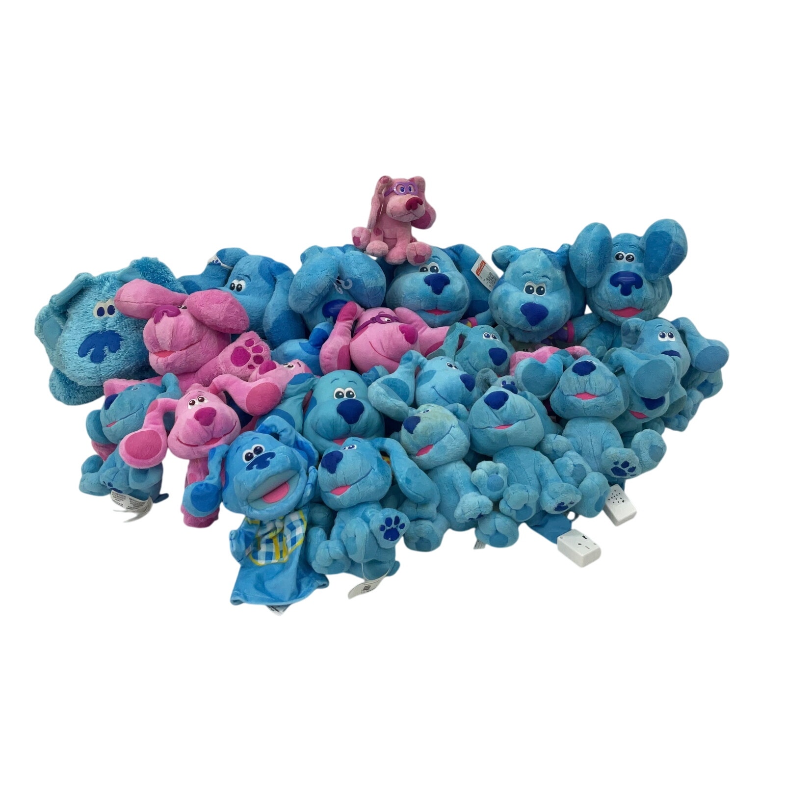 Preowned LOT 11 lbs Blue's Clues Dog Magenta Blue Character Plush Toys Stuffed