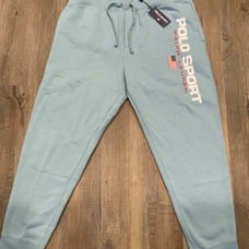 Polo Sport Ralph Lauren Fleece Jogger Pants Rugby Sweatpants Blue White Men XXL