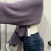 ASTR THE LABEL Cropped Open-back Oversized Sweater, Lilac Size Med. NWT!