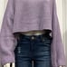 ASTR THE LABEL Cropped Open-back Oversized Sweater, Lilac Size Med. NWT!