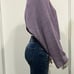 ASTR THE LABEL Cropped Open-back Oversized Sweater, Lilac Size Med. NWT!