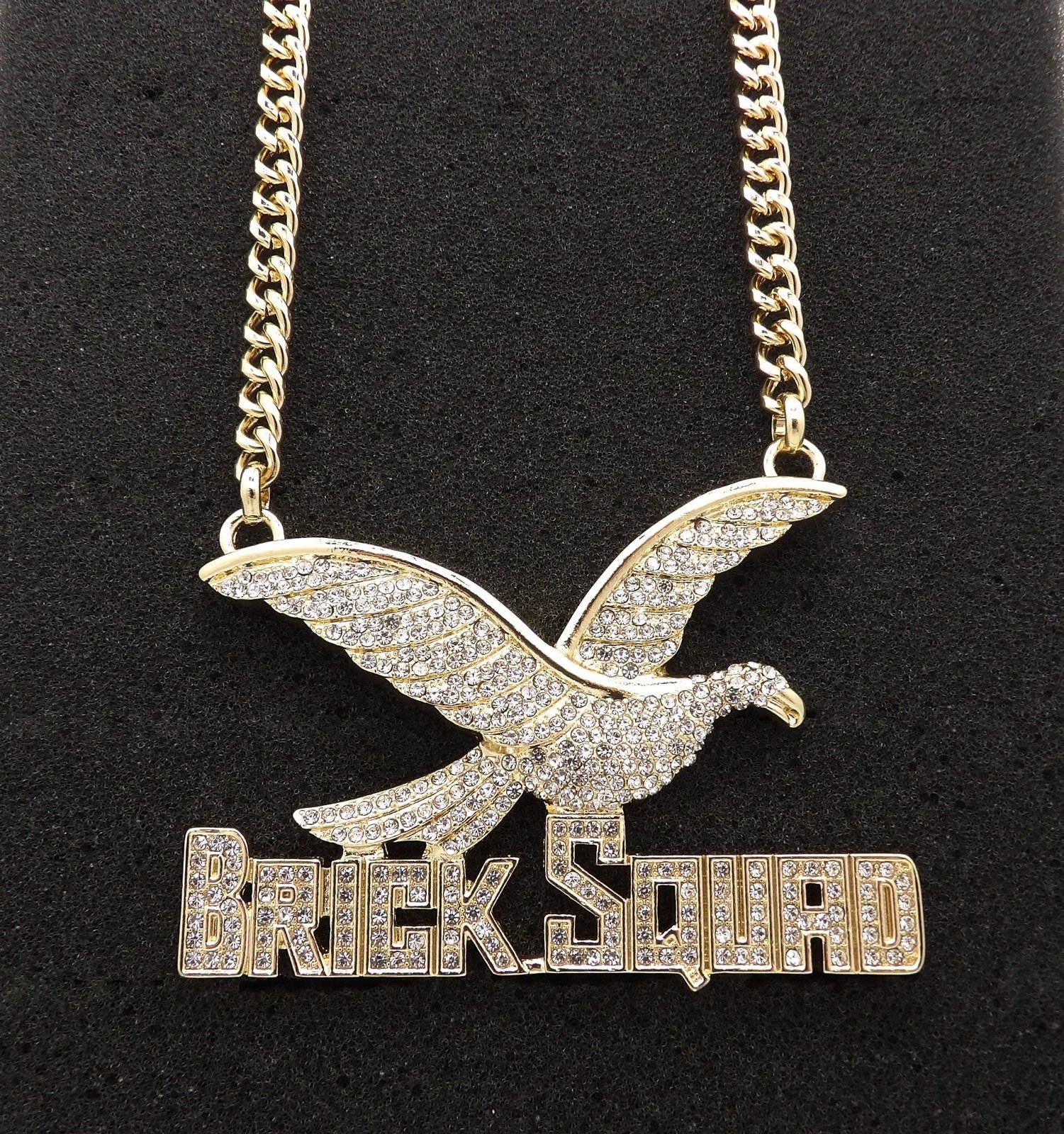 NEW ICED BRICK SQUAD PENDANT &6mm 30” CUBAN CHAIN