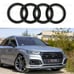 Audi Q5 Emblem Gloss Black Rings Rear Quattro 2.0T Sline 2013-2020 Combo Set