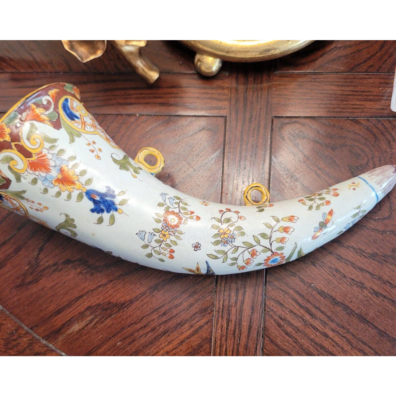 Made in France Pottery Horn Numbered 485