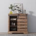 Cabinet Sideboard with Sliding Barn Door and Interior Shelves