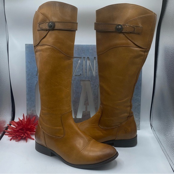 Frye Sz 7 Melissa Tan Riding Knee Boots 4015