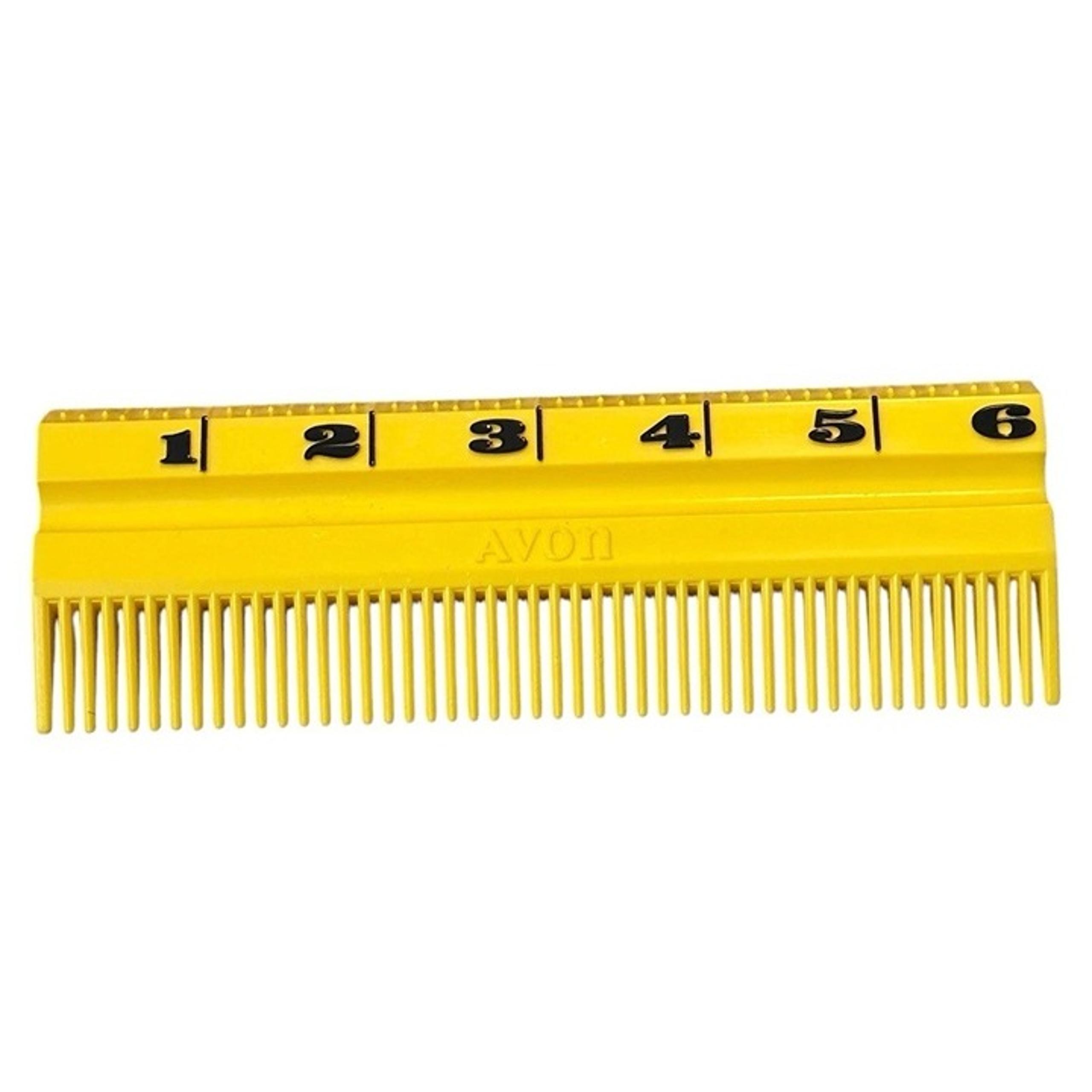 Vintage Avon Yellow Child’s Comb Two Sided Ruler Alphabet