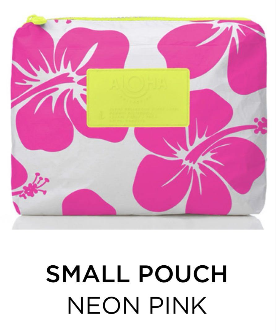 Aloha collection Neo pinkミニ、スモールポーチセット