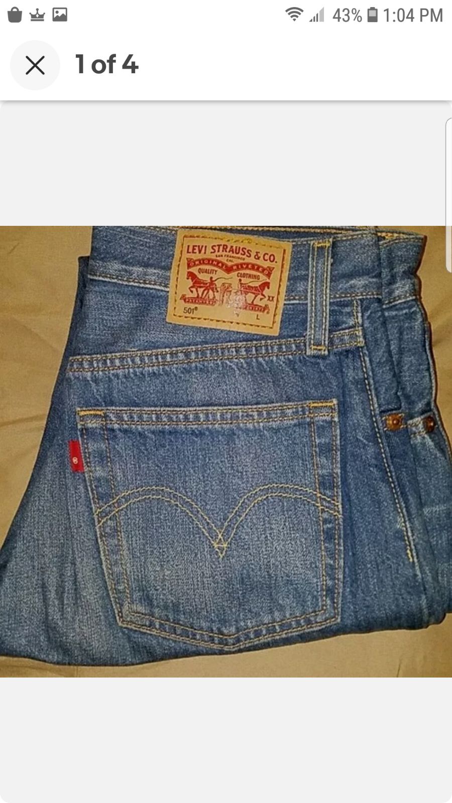 Levis 501 wash denim jeans womens size 28