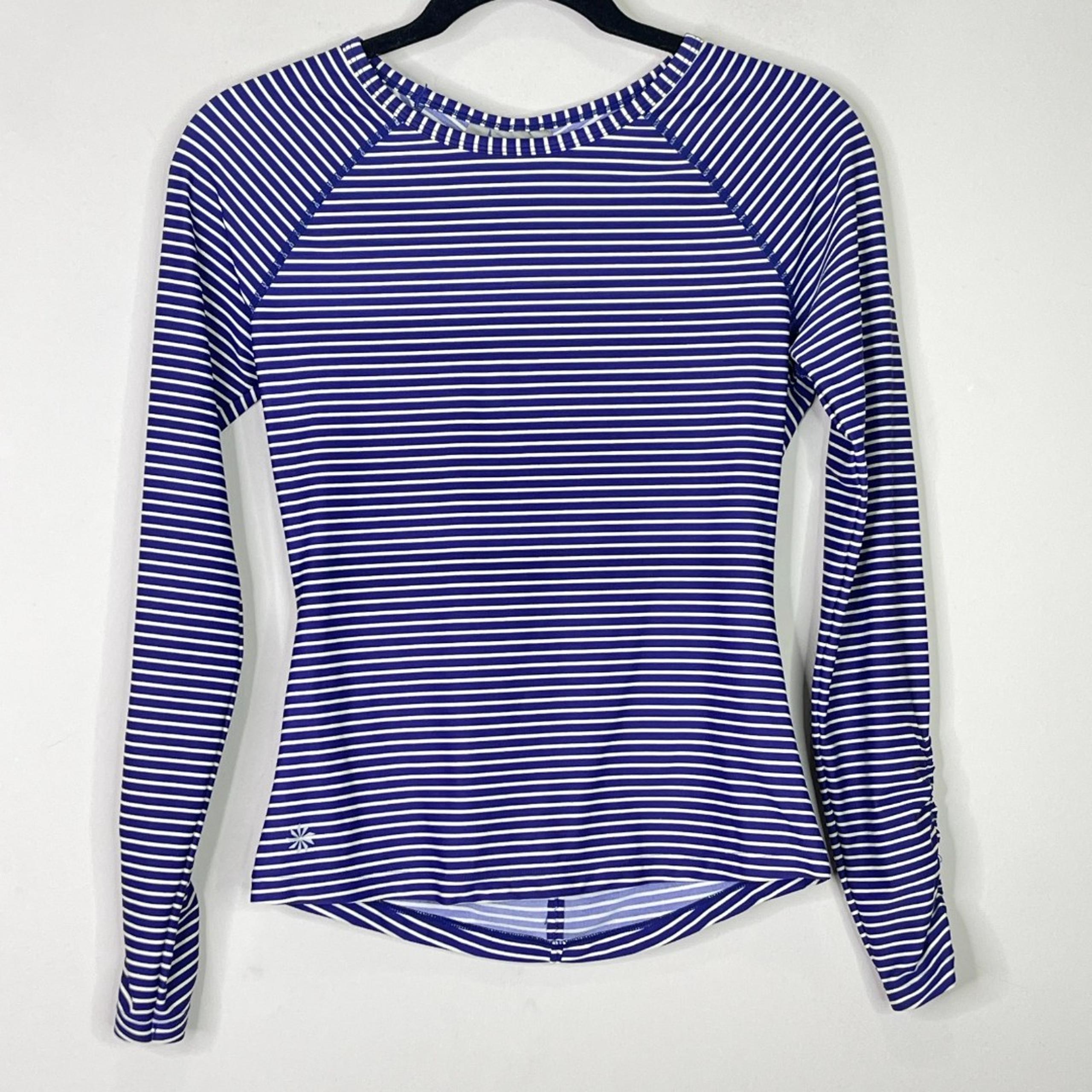 Athleta Gardenia Grove Amalfi Striped Long Sleeve Rashguard Women's Size XS