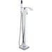 Bathroom Chrome Freestanding Tub Faucet Floor Mounted Bathtub Shower Faucet