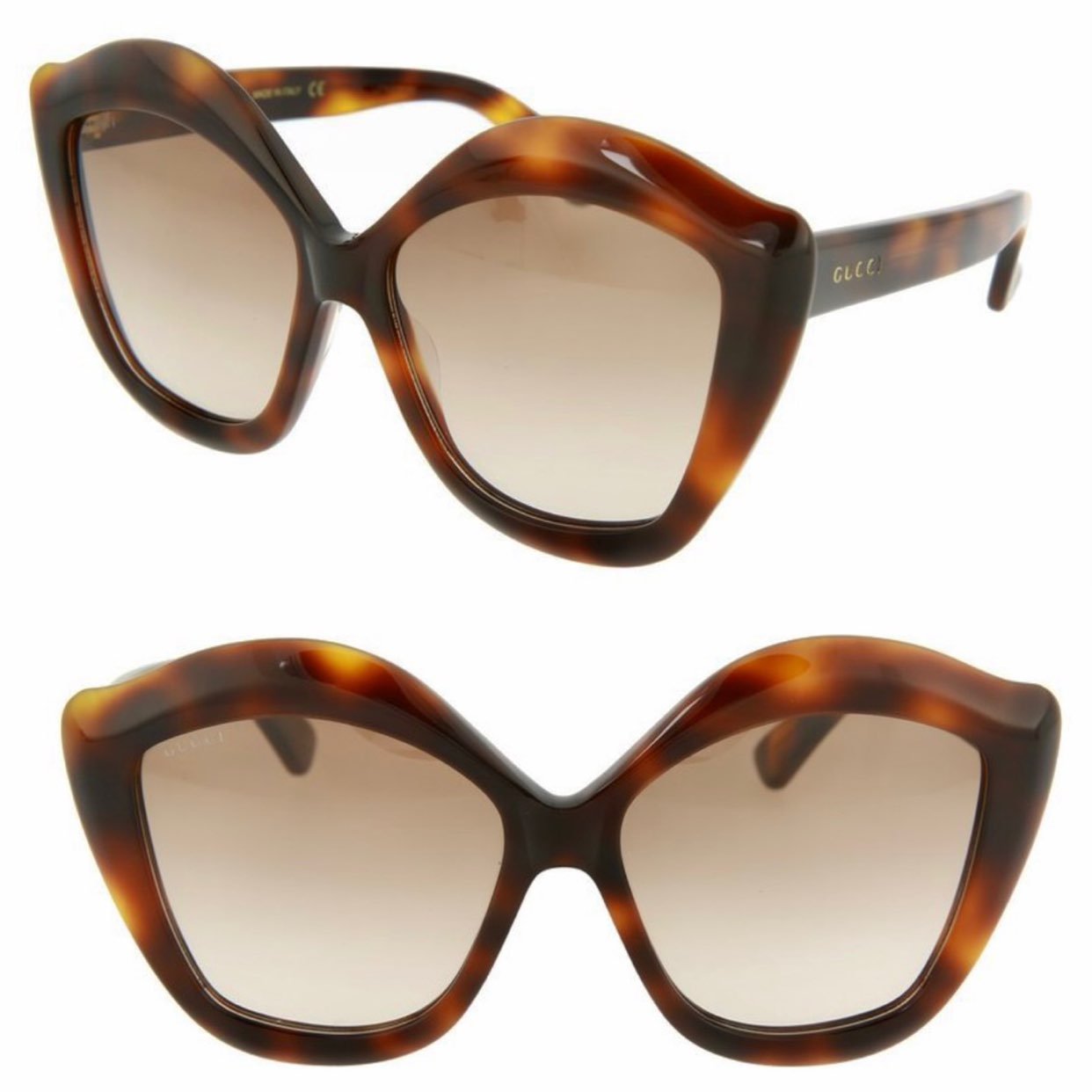 Gucci cat eye havana sunglassed
