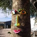 Tree Faces Decor Outdoor, Cute Tree Decorations Outdoor Faces Colorful Outdoor