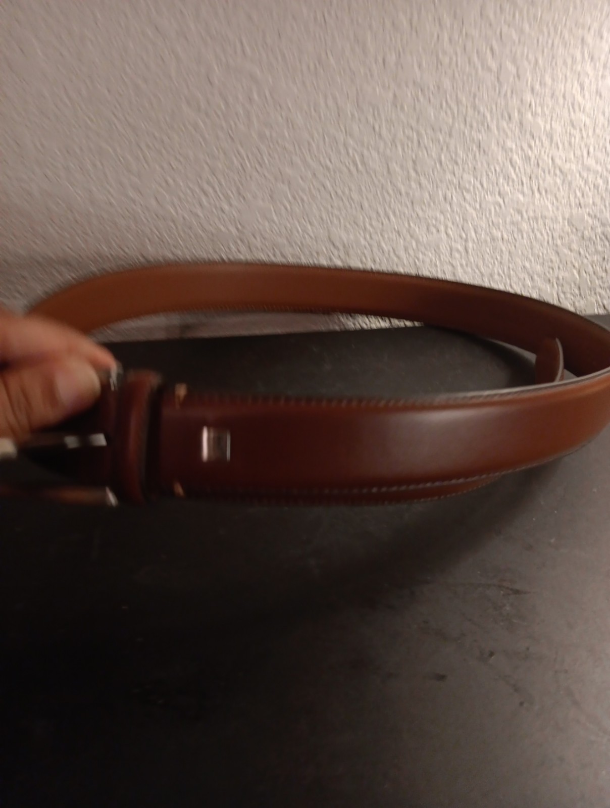 GORGEOUS NEW Johnston & Murphy J&M 48 Genuine Leather Brown Men Belt.