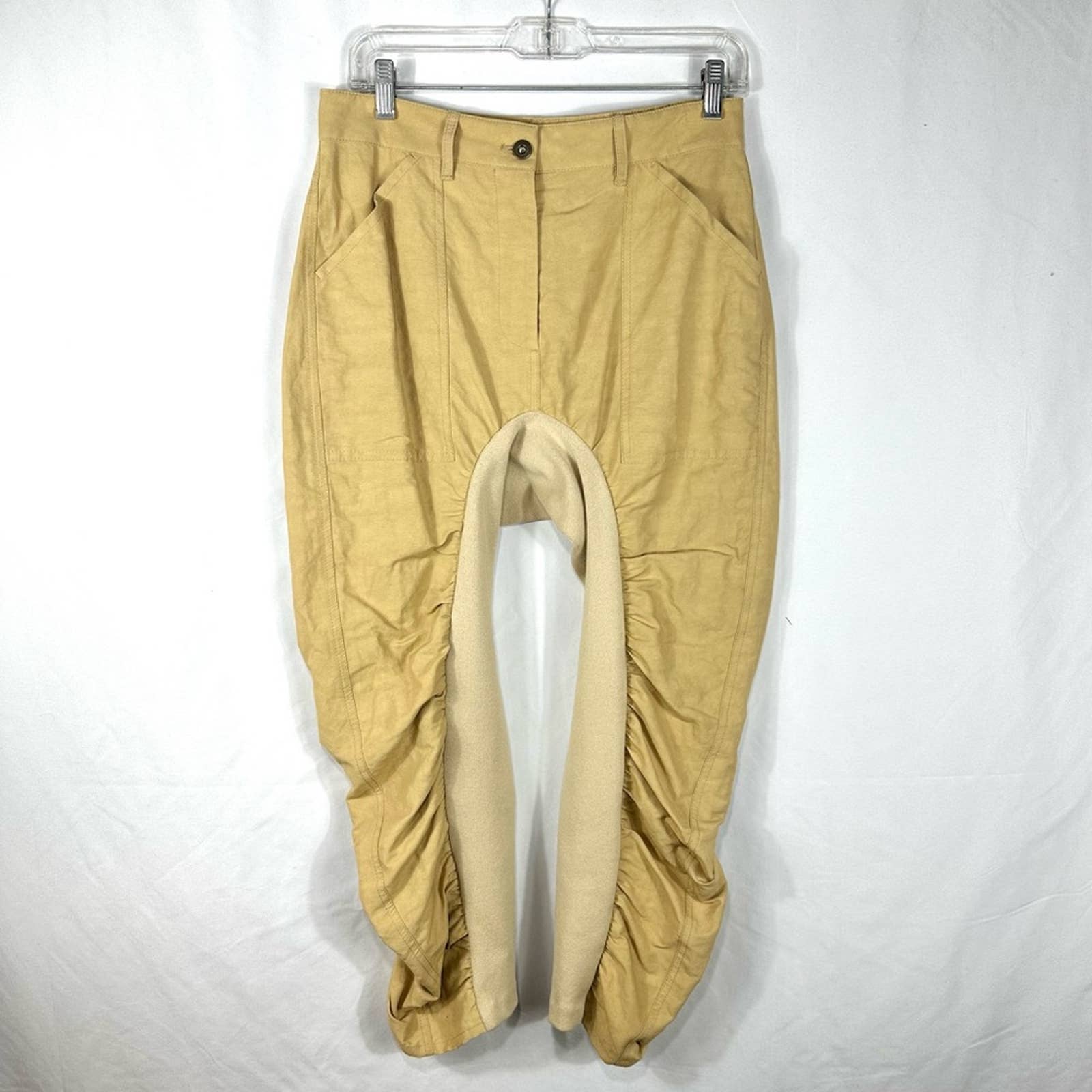 STELLA MCCARTNEY Xenia Khaki Horseshoe Bend Trousers Size Italian 38 US size 2