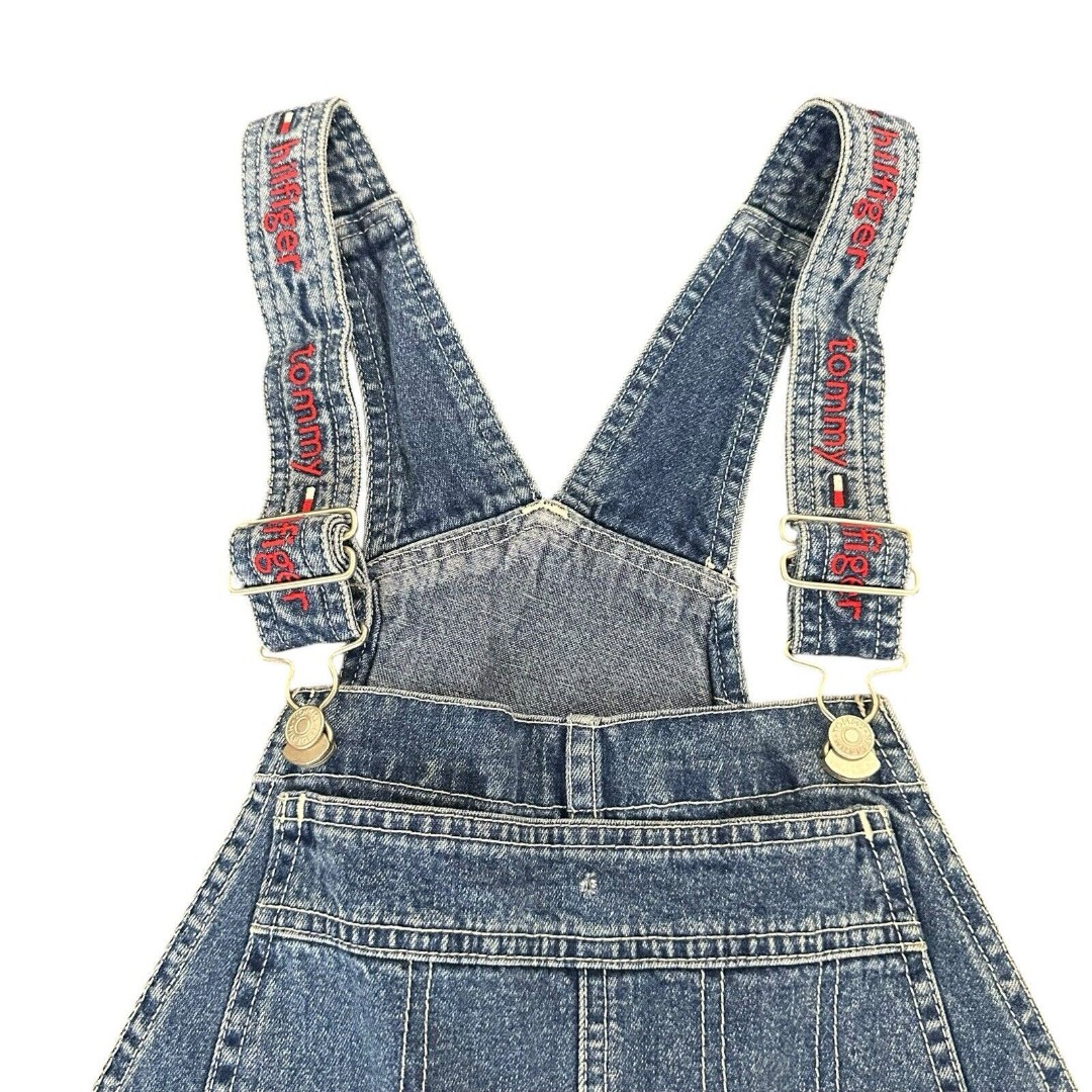 Vintage Tommy Hilfiger Overalls Mens Medium Blue Denim Carpenter Y2K 90s