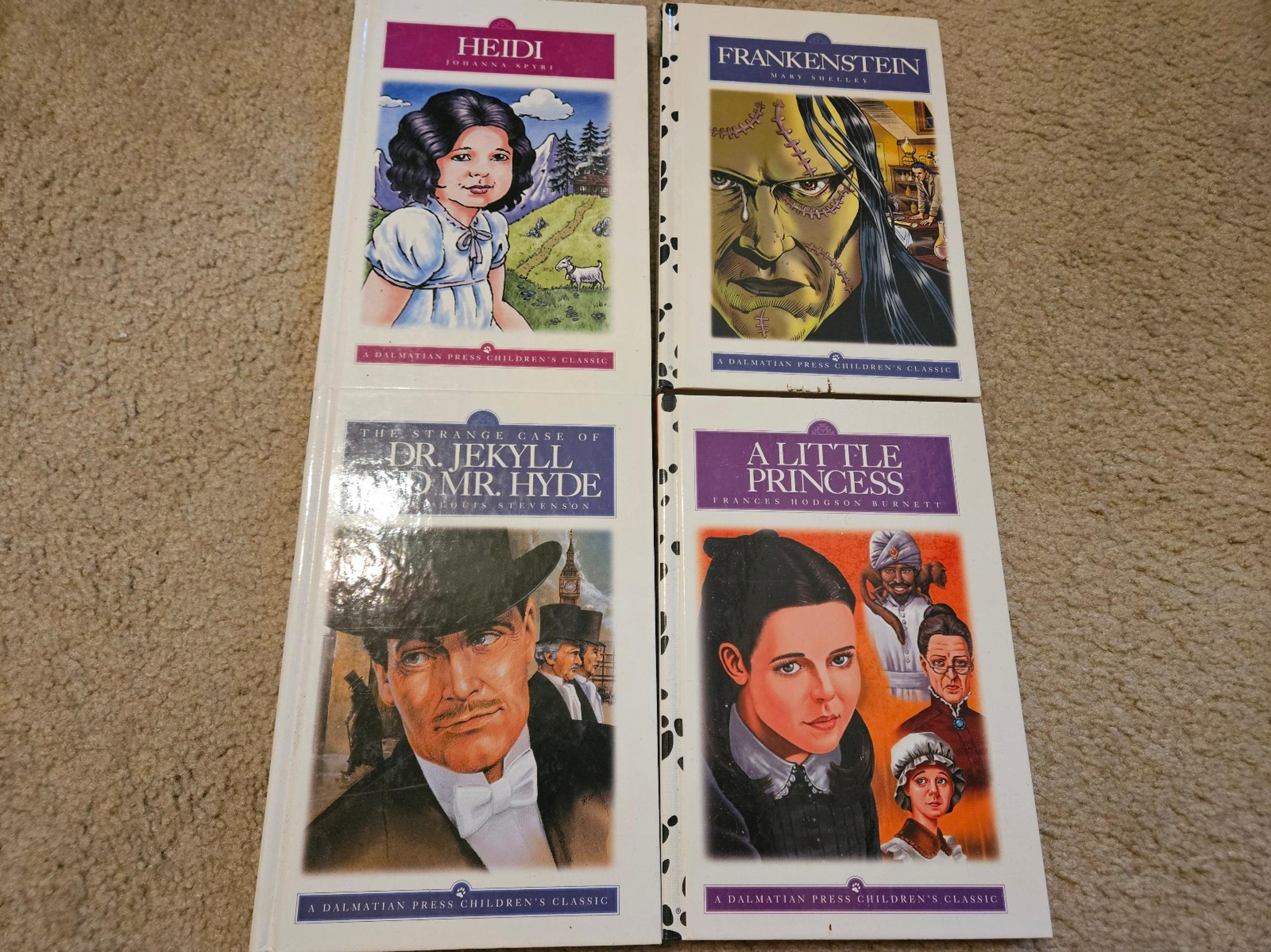 4 Dalmatian Press Children's Classics Stories Heidi Frankenstein Little Princess