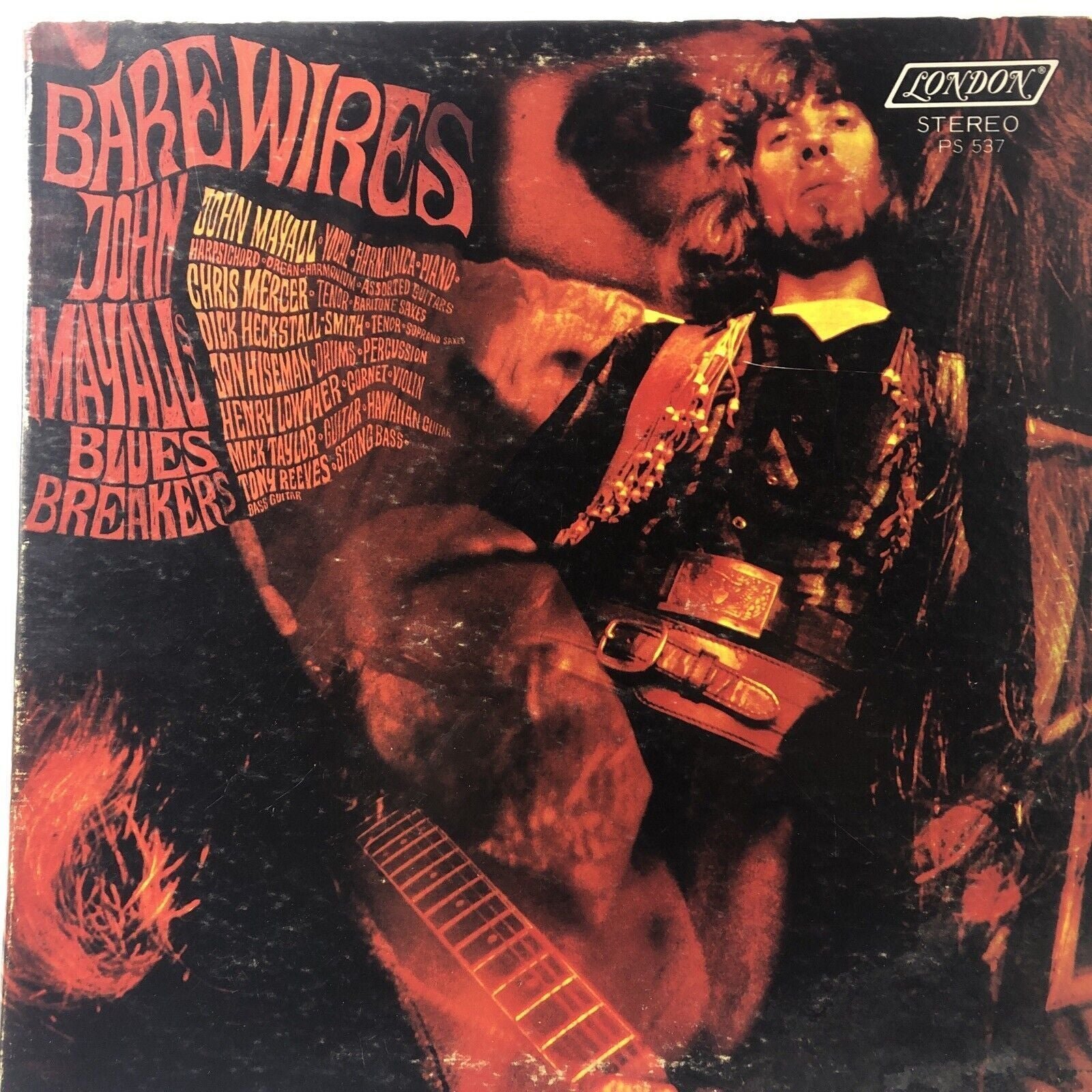 JOHN MAYALL w/ BLUESBREAKERS feat.MICK TAYLOR~BARE WIRES~OG PROMO! 68 LONDON LP
